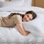 Grand tissé rayé 3 pièces avec attaches intérieures, taies décoratives et housse de couette de qualité avec rayures, microfibre nuage-129129138