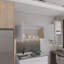 Armoire murale, deux tablettes, porte double