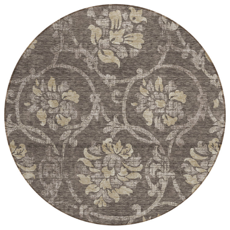 Sudais Washable Floral Rug