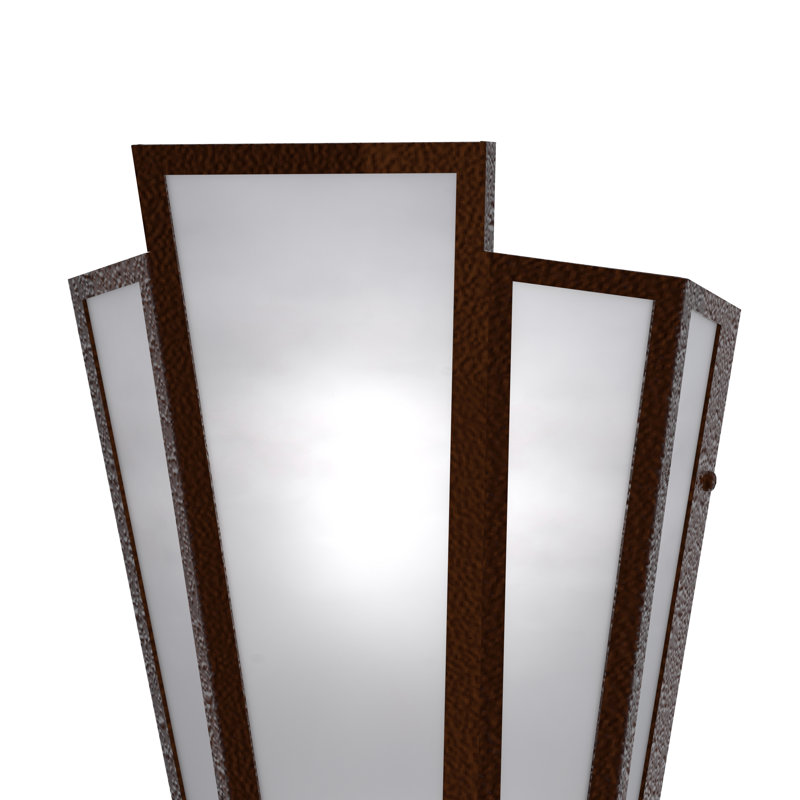 Brum 2 - Light Flush Mounted Sconce, Oil Rubbed Bronze, Amber, Glass