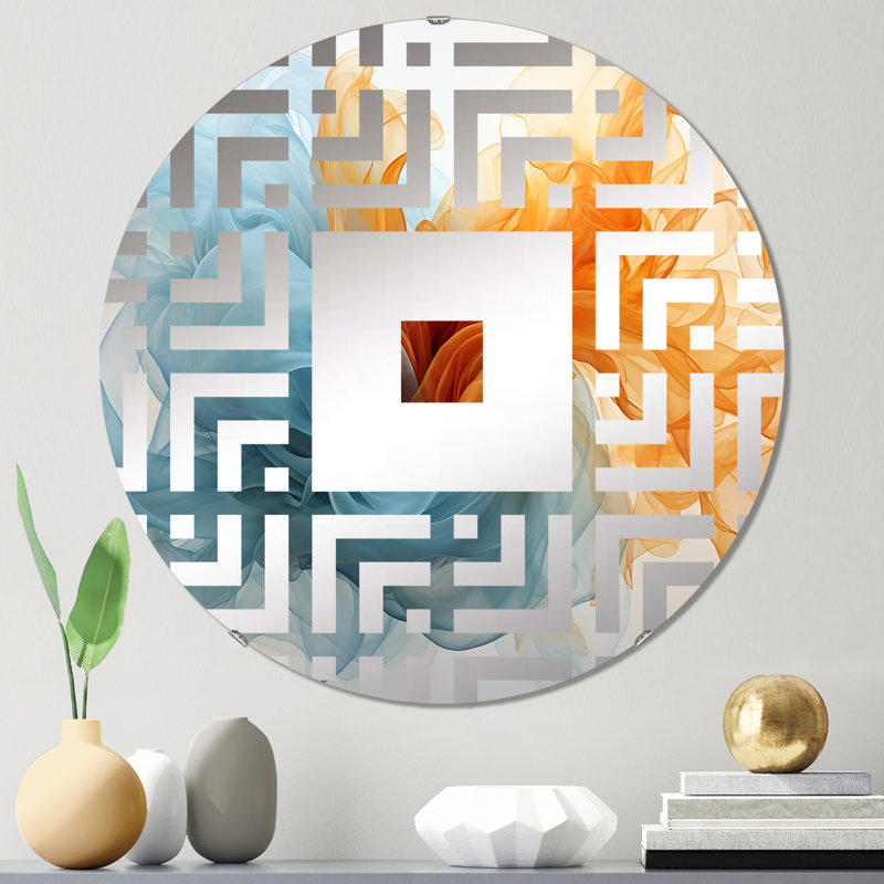 Harton - Miroir mural carré, 23,6 po x 23,6 po