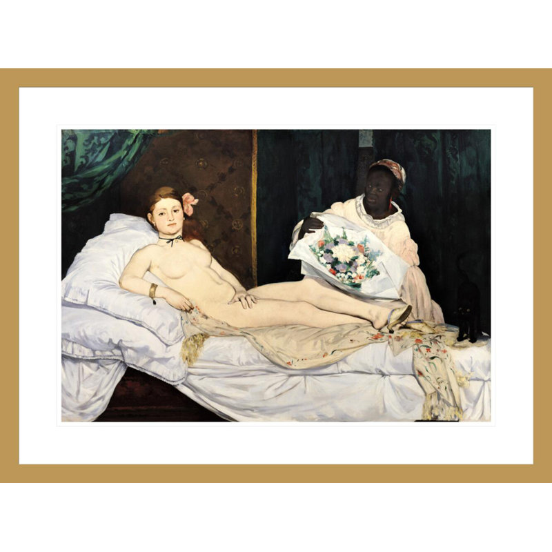 «Olympia» par Édouard Manet, impression giclée sur cadre, H 22,15 po x l 29,5 po