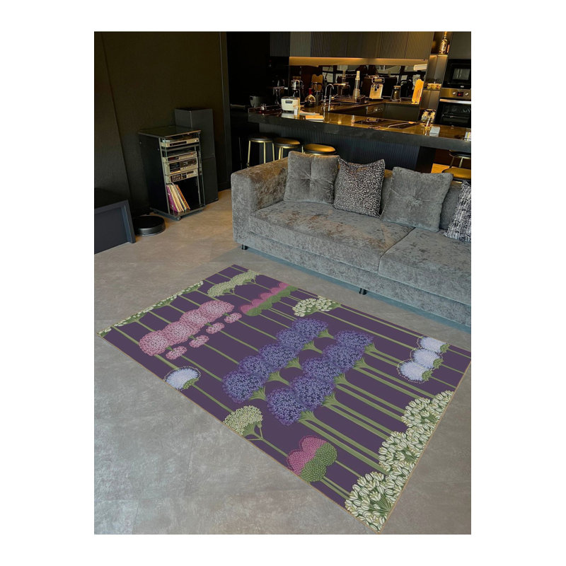 Tapis décoratif multicolore, Sous-tapis rectangulaire 2 pi 4 po x 3 pi 11 po