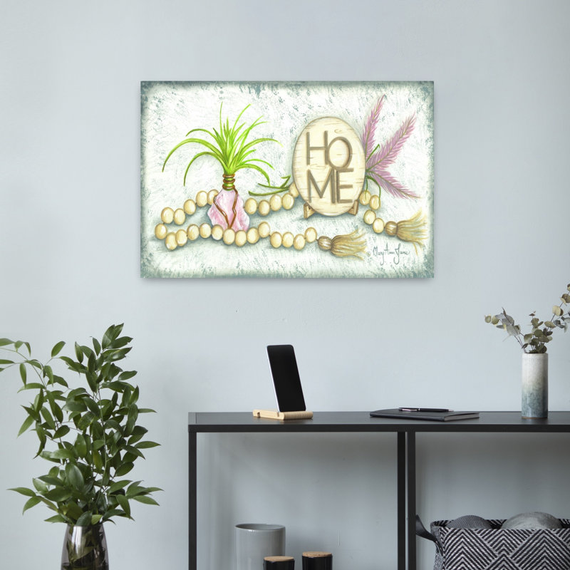Beaded Gem, art abstrait de cactus, paysage, H 16 po x l 24 po