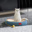  Table à griffes pour chat 23 po avec surface en sisal et balle de jouet interactive de style denim