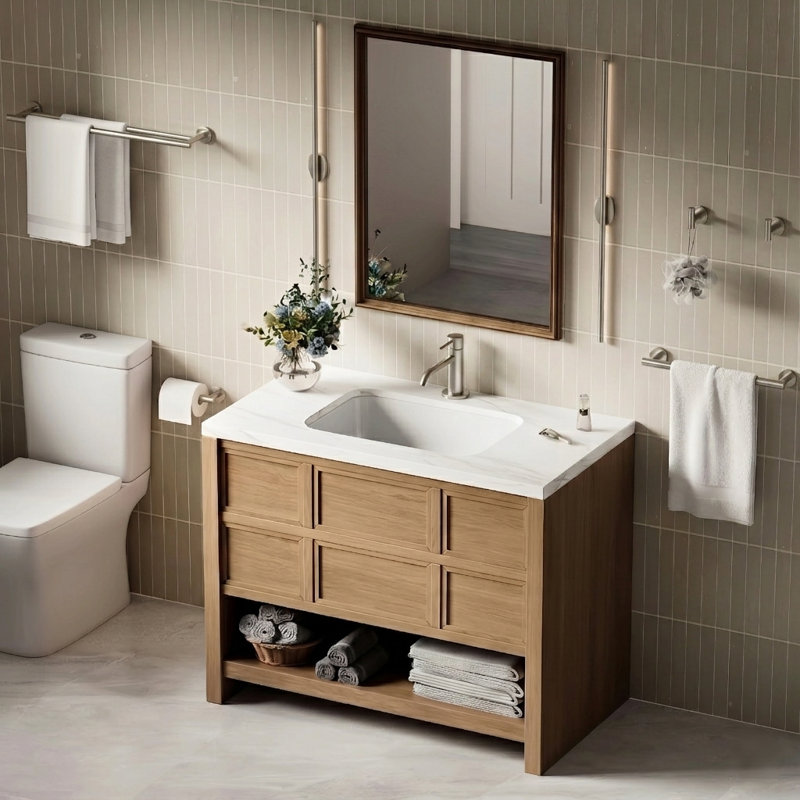 Radius 4-Piece Bathroom Hardware Set in Brushed Nickel, Brushed Nickel
