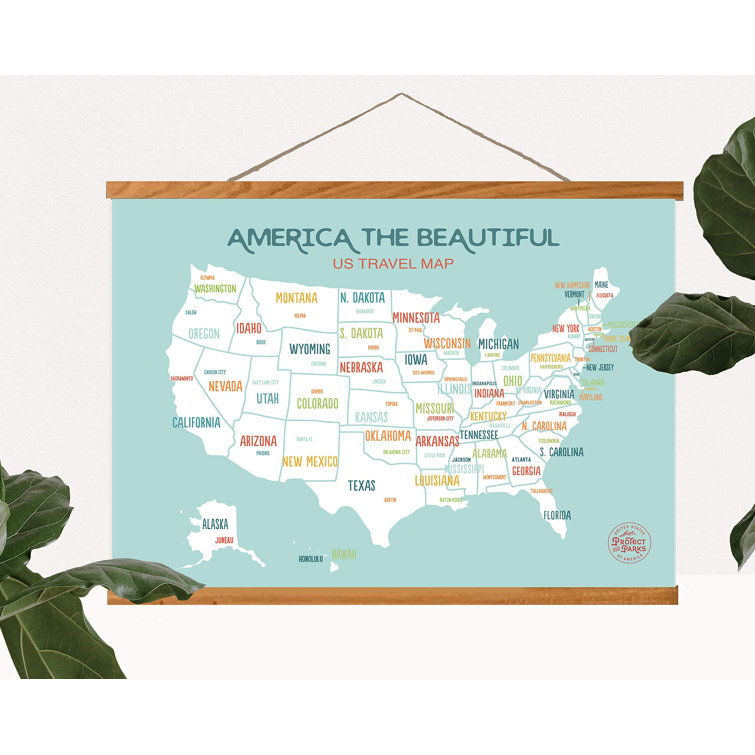 Epic Adventure Maps The United - The United States Push Pin Map Framed Painting