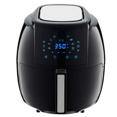 1700-Watt 5.8-QT 8-in-1 Digital Air Fryer with Recipe Book, Black -  KIBNOF, KQZG024