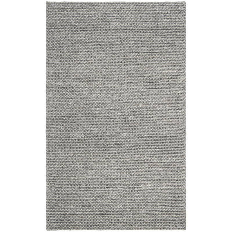 Carisbrooke Lauren Ralph Lauren Hand Woven Wool/Cotton Solid Color Rug in Dark Gray, Rectangle 10' x 14'