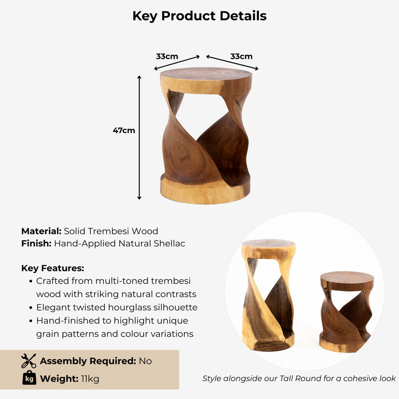Burruss Solid Wood End Table