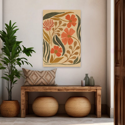 Country / chalet et contemporain abstrait floral audacieux I
