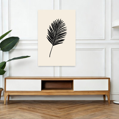 Minimal Palm Leaf Elegant Minimalist Modern Palm Nature Tropical Wall Art Print