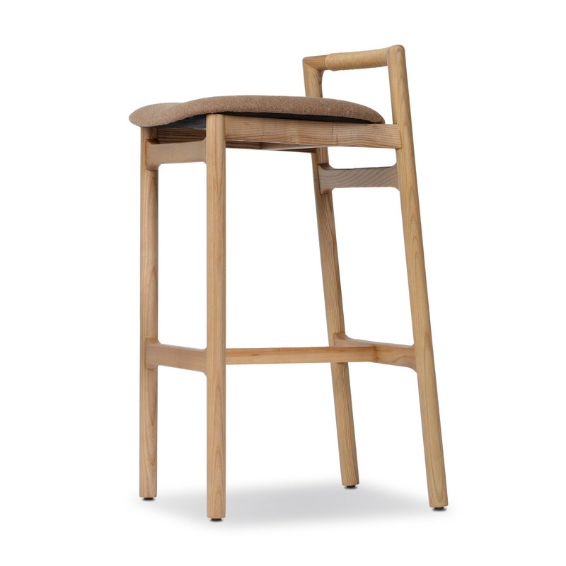Baden Stool, Bar Stool (30" Seat Height), Antwerp Cafe/Line Blend, Toasted Ash
