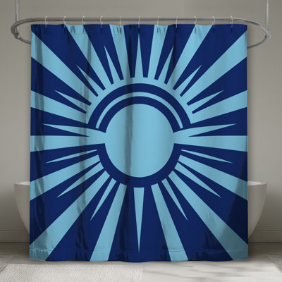 Rideaux de douche Blue Radiant Sunburst