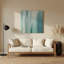 Art mural abstrait en métal bleu 36-279230524