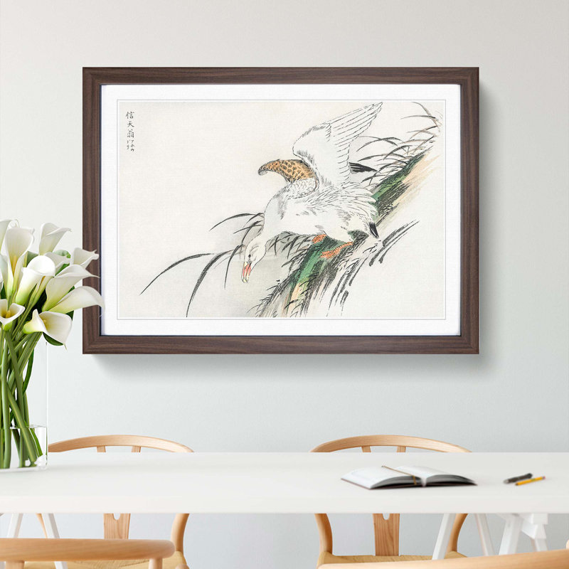 Albatross by Numata Kashu - Picture Frame Painting Print, Walnut Framed, 62cm H x 87cm W x 2cm D