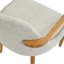 Chaises de salle à manger rembourrées en bois d'hévéa avec accoudoirs courbés Brinza