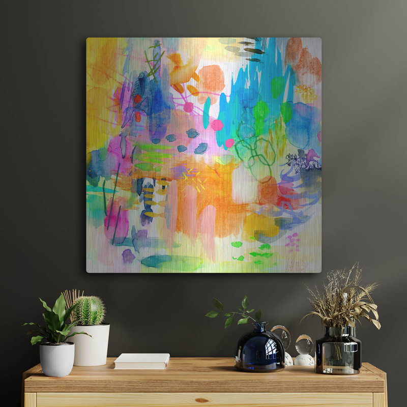 "Signal brouillé (détail)" par Wyanne, H 24 po x l 24 po