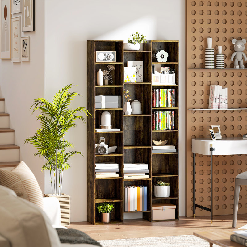181cm H x 89.5cm W Particle Board Cube Bookcase