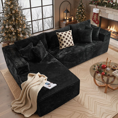 Navarrie No Assembly Required- 2 Piece Free Combination Compression Sectional