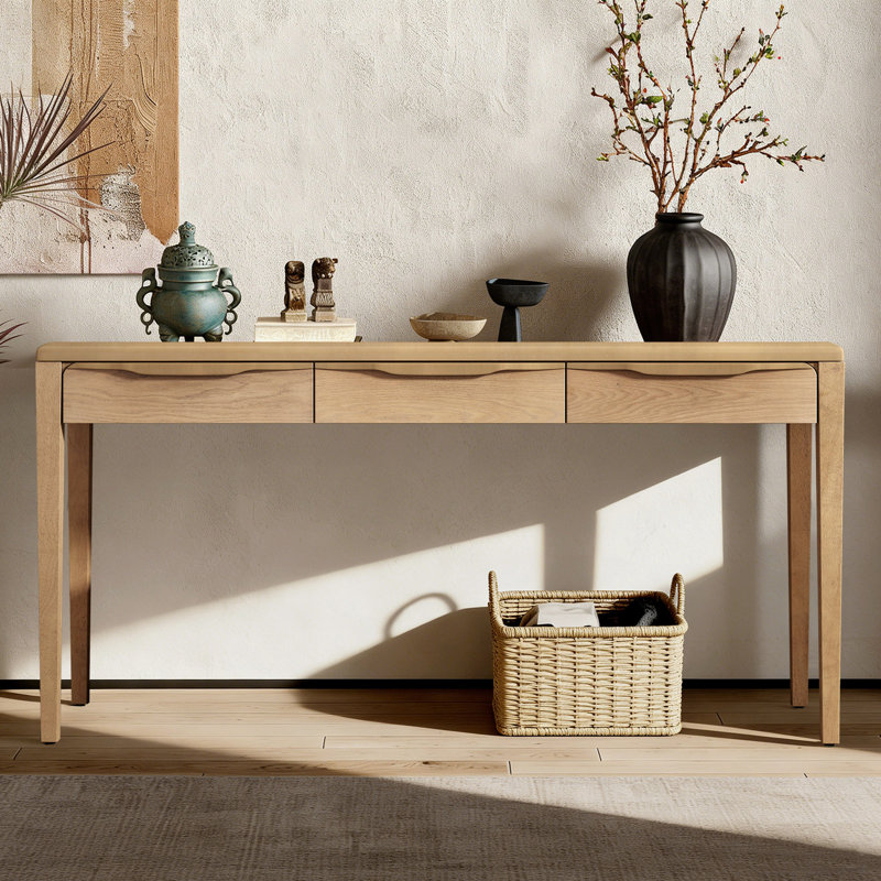 Console avec 3 tiroirs 59,84 po Chiswick, Naturel