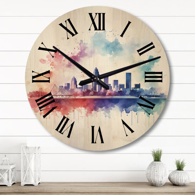 Horloge murale en bois massif Parilee