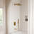 Wall Mount 10" High-Pressure Rainfall Shower System, Tub Shower Faucet Set with Rough-in Valve-73468218