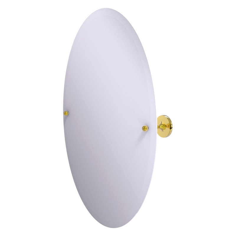 Gober Metal Wall Mirror, Polished Brass, 28.5 H x21 W x 3.6 D