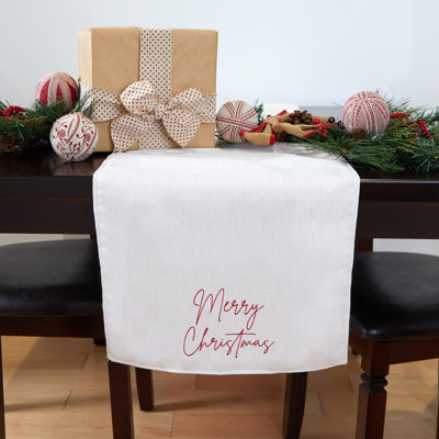 Sunbrella  Cast Pumice Christmas Table Runner