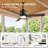 42" Outdoor Ceiling Fan with Light and Remote, Waterproof Plug-In Patio Fan with 3CCT Dimmable LED, Quiet Reversible DC Motor, 6-Speed, 5M Power Cord for Patio Porch Gazebo