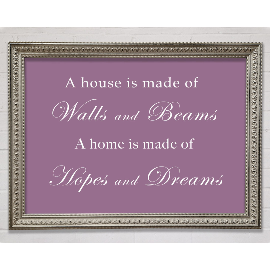 Home Quote Walls N Beams Hopes N Dreams Gerahmter Druck