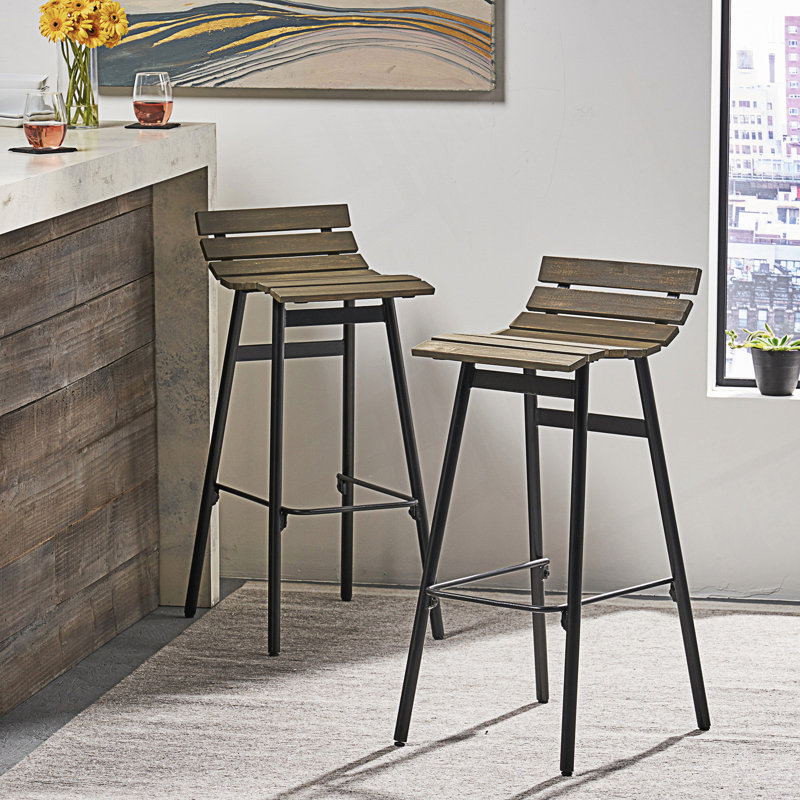 Set Of 2 Industrial Modern Design Barstool