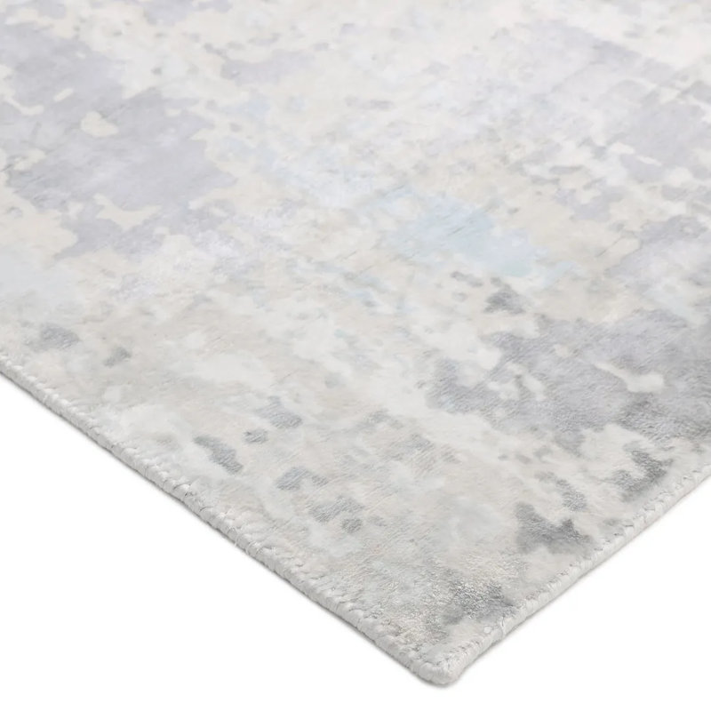 Hagues Abstract Area Rug in Cream, Rectangle 5' x 8'