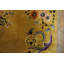 Yellow Gold Color Antique Floral Vase Medallion Design Chinese Deco Carpet