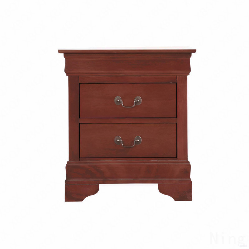 Table de chevet élégante en cerisier traditionnel, Cerisier