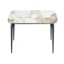 Table de salle à manger rectangulaire moderne, plateau de table en pierre frittée de qualité supérieure avec base en métal robuste, table de salle à manger et de cuisine résistante à la chaleur et aux égratignures (1 table)-691914721-691914722