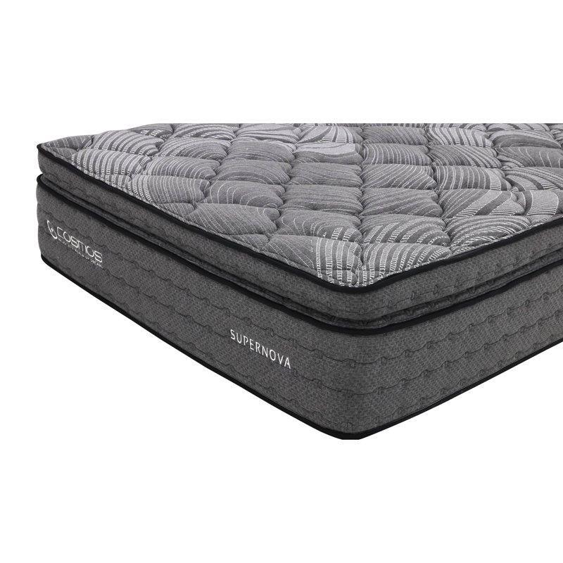Grand lit de 14 po avec housse en mousse super Qs avec couches en mousse à mémoire de forme, housse souple de 380 g / m², mousse de matelas roulée,