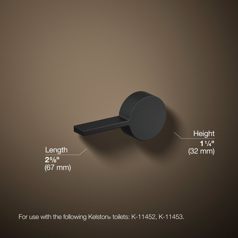 Kelston Left-Hand Trip Lever, Noir mat
