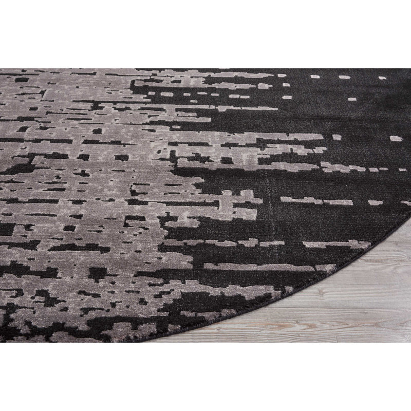 Sanatoga Wool Abstract Indoor Rug, Round 8'