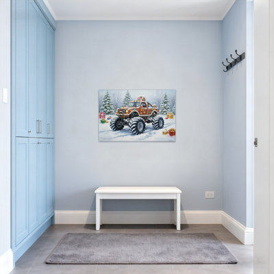 Camion de Noël pain d'épice scène de Noël d'hiver