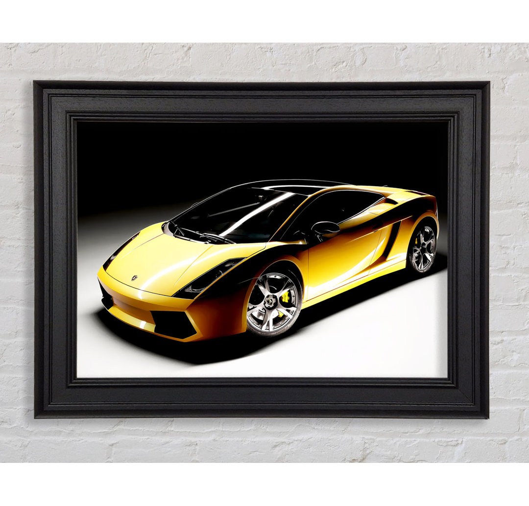 Lamborghini Yellow Stunner Gerahmter Druck