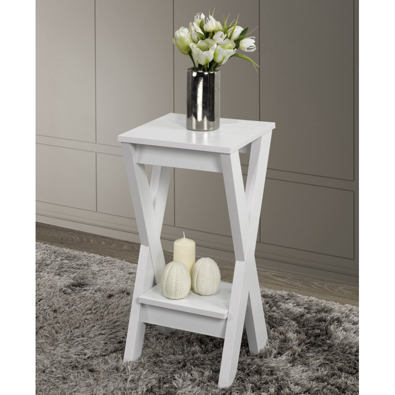 Support à plante Azareel, Blanc, H 31,93 po x L 11,73 po x P 11,73 po