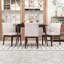 Stylish & Durable 5-Piece Dining Set: Wood Table and Cushioned Chairs-1907910941