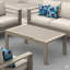 Table basse d'extérieur en métal toutes saisons 43 po x 24 po avec plateau d'aspect bois-1641306640