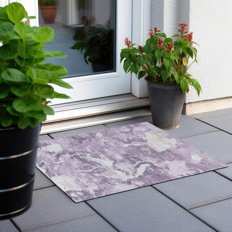 Tapis intérieur / extérieur lavable en machine Christain ACN1382, Rectangle 1 pi 8 po x 2 pi 6 po