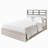 Liora Grace Modern Farmhouse Platform Bed Frame with Windowpane Headboard, 800lb Capacity, and Wood Slat Support (No Box Spring Required)-935011637