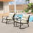 Metal 2 - Person Outdoor Patio Rocking Seating Group with Cushions-987755993