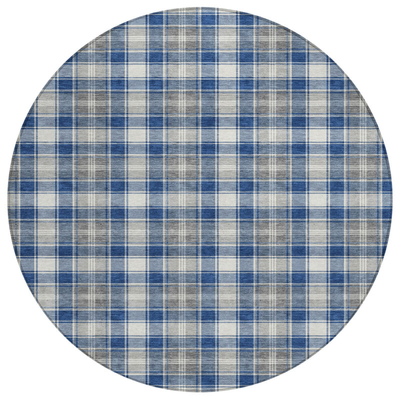 Xhevrie Machine Woven Area Rug, Round 8'