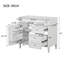 Meuble-lavabo de 36 po sans lavabo supérieur, armoire de rangement moderne avec 2 tiroirs et un tiroir basculant, structure en bois massif, sans lavabo-115302048