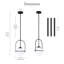 Mini-luminaire suspendu en verre Dowzall